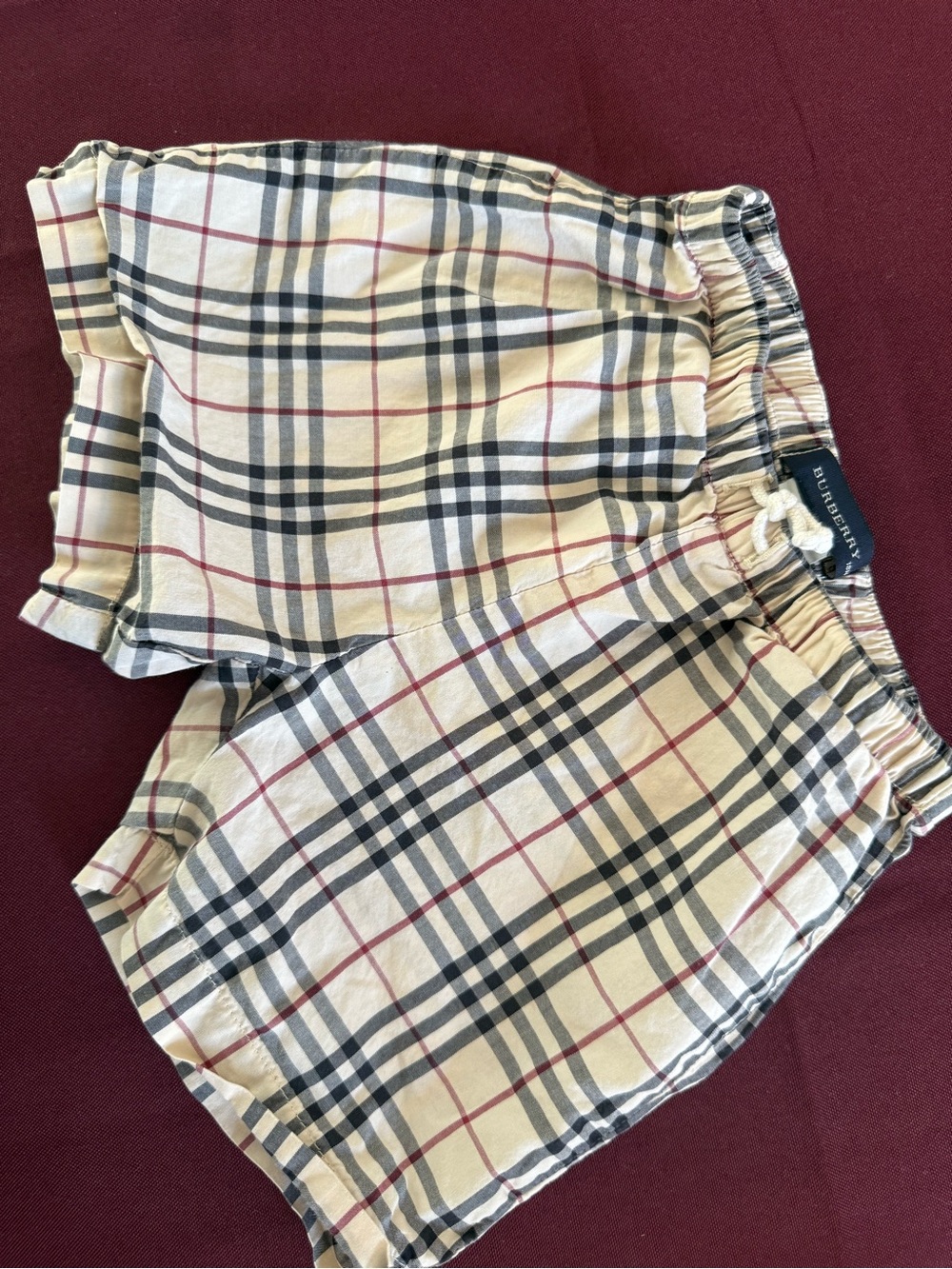 Burberry Beige Vintage Check Cotton Shorts - kids size 18months